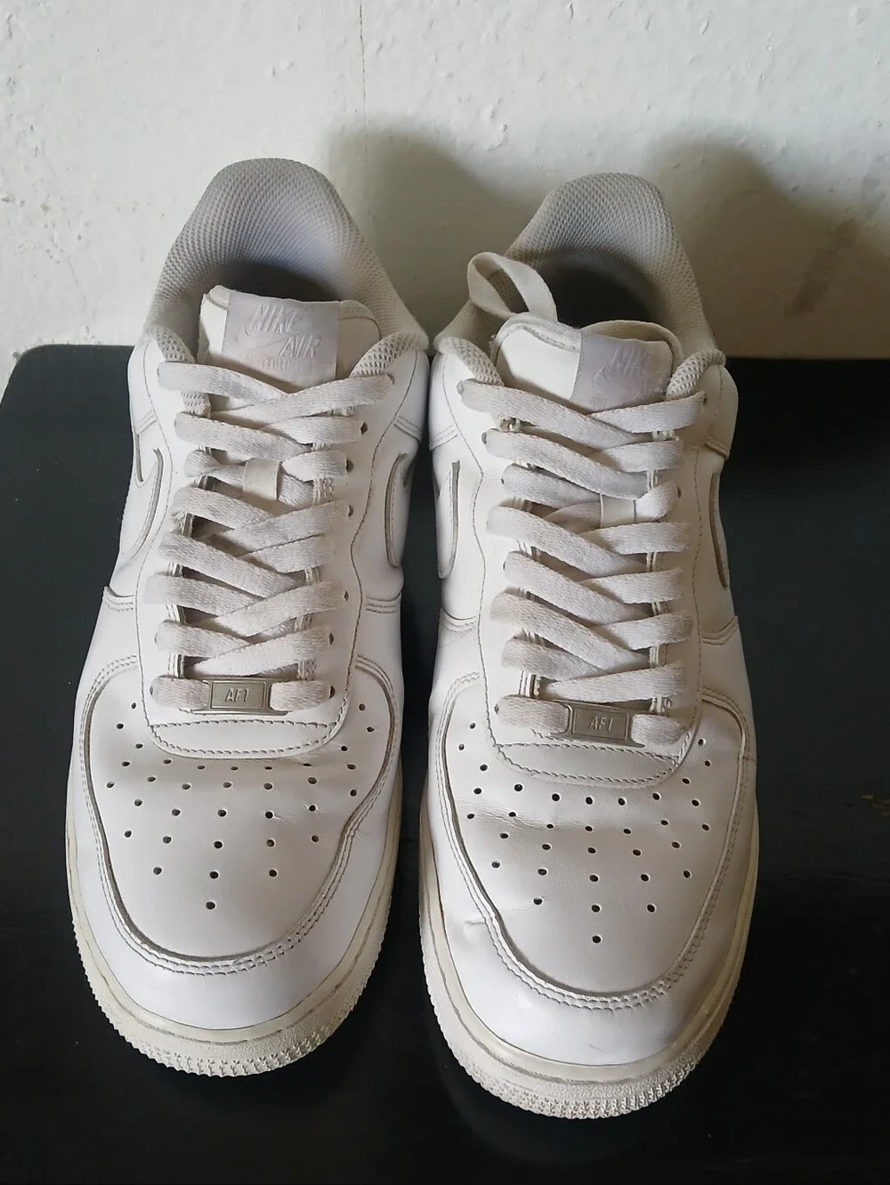 Nike White Air Force 1's Men's Low-Top Sneakers Size 10.5